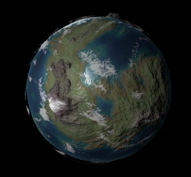 Full procedural toon planet material.  preview image 1